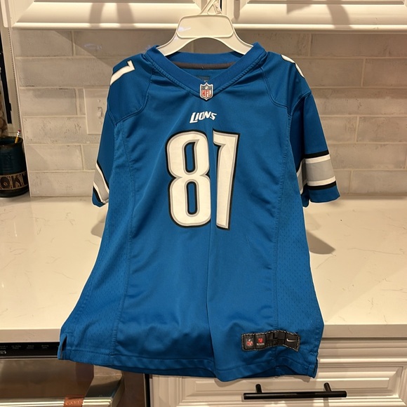Official NFL Lions all of gamer Calvin Johnson YL - Picture 2 of 4